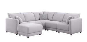 Penelope - Fabric Reversible Modular Sectional Sofa With Ottoman And Pillows by Couch.com