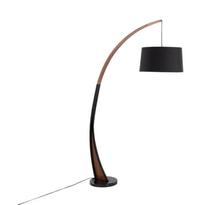 Noah - Mid-Century Modern Floor Lamp - Walnut by Couch.com