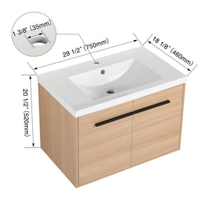 Bathroom Vanity Set With Resin Countertop Sink, 2 Doors by Couch.com