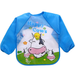 Children's Gown Long Sleeve Kids Waterproof Meal Baby Apron Painting Clothes Bib Protective Clothing
