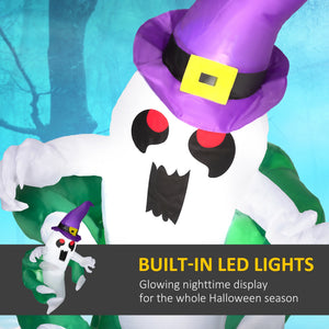 4ft Animated Window-Cling Inflatable Ghost with LED Illumination