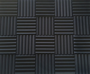 Easy Mount Acoustic Foam Kit - 12x12x2" Acoustic Foam Panels With Adhesive - Wedge Style - 4 Pack
