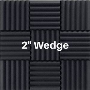 2 Inch Acoustic Foam Wedge Style Panels - 13 Color Options