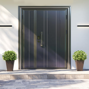 Set of 2 Square Taper Planter with Removable Inner Bucket and Optional Drainage Hole-S