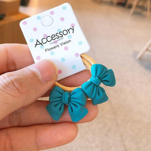 2PCS New Cute Princess Bowknot Headwear Kids Elastic Hair Bands Children Ropes Girls Cartoon Accessories Baby Headdress Gorgeous Hair Accessories For Women