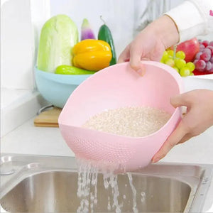 2PCS Nordic Food Grade Plastic Rice Beans Peas Washing Filter Strainer Basket Sieve Drainer Cleaning Gadget Food Grade Plastic Rice Beans Peas Washing Filter Strainer Basket Sieve Drainer Cleaning Gadget Kitchen Accessories