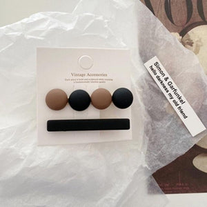 2pcs/Set Fashion Hair Clips Hairpin Geometric Korean Hairgrip Oval Square Hair Barrette Women Headband Gorgeous Hair Accessories For Women