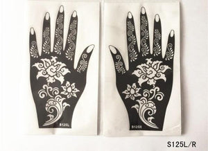 2Pcs/Set Temporary Womens Tattoo 25 Luxury Designs Body Art Waterproof Tattoo For Hands Wedding Party