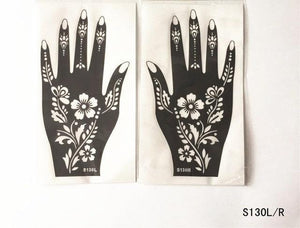 2Pcs/Set Temporary Womens Tattoo 25 Luxury Designs Body Art Waterproof Tattoo For Hands Wedding Party