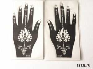 2Pcs/Set Temporary Womens Tattoo 25 Luxury Designs Body Art Waterproof Tattoo For Hands Wedding Party