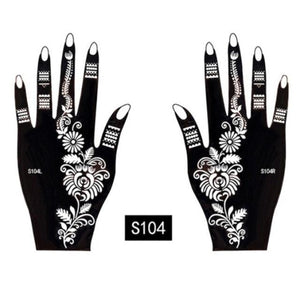 2Pcs/Set Temporary Womens Tattoo 25 Luxury Designs Body Art Waterproof Tattoo For Hands Wedding Party