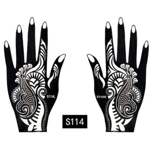 2Pcs/Set Temporary Womens Tattoo 25 Luxury Designs Body Art Waterproof Tattoo For Hands Wedding Party