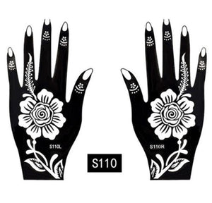 2Pcs/Set Temporary Womens Tattoo 25 Luxury Designs Body Art Waterproof Tattoo For Hands Wedding Party