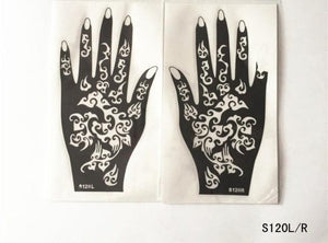 2Pcs/Set Temporary Womens Tattoo 25 Luxury Designs Body Art Waterproof Tattoo For Hands Wedding Party