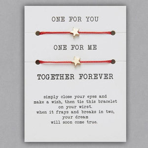 2pcs/set Together Forever Love Infinity 8 Charm Bracelet Red String Couple Bracelets Wish Jewelry Long Distance Matching Bracelets For Best Friend Mother Daughter 17-30cm