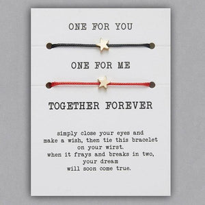 2pcs/set Together Forever Love Infinity 8 Charm Bracelet Red String Couple Bracelets Wish Jewelry Long Distance Matching Bracelets For Best Friend Mother Daughter 17-30cm