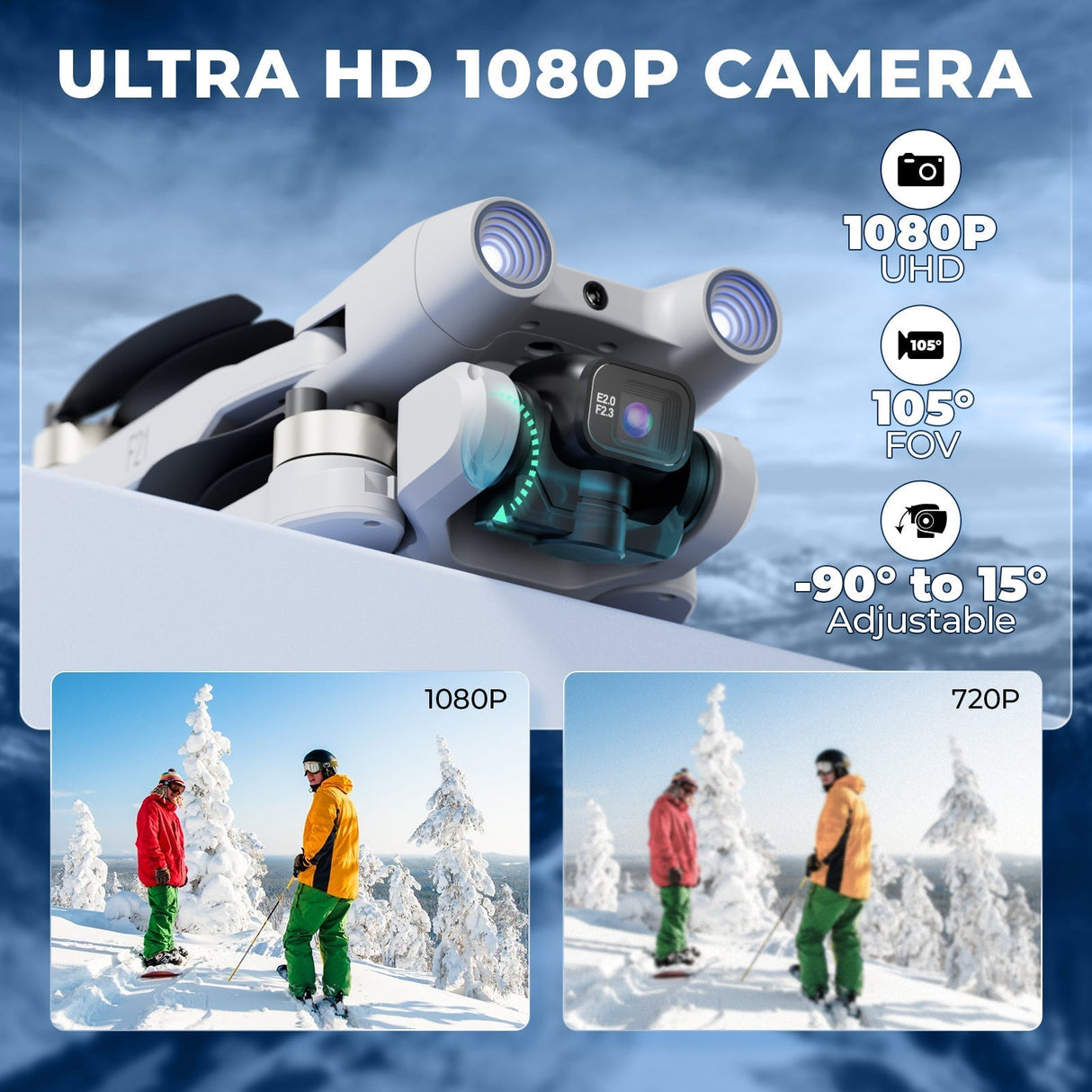 Contixo F21 Elite Sky Remote Control Beginner Drone With 1080P HD Camera