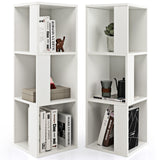 3-Tier 6 Cube Freestanding Bookcase with Anti-toppling Device-White