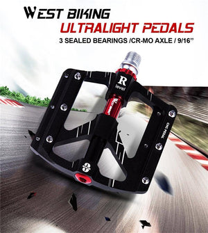 3 Bearings Bicycle Pedals Ultralight Anti-Slip Road Pedal Cycling Sealed Bearing Bike Pedals Accessories Bearings Pedals For Bicycle Lightweight Bicycle Pedals Of Road Bikes