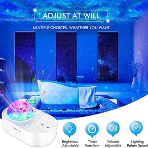 3-in-1 Galaxy Night Light Projector with Remote Control
