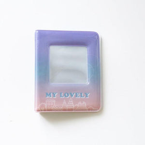 3 Inch Mini Photo Album 32 Pockets Square Hollow Card Holder Bronzing Stars Picture Storage Case PVC Photocard Holder DIY Photo Albums Birthday Gift Family Scrapbook Albums Family Anniversary Gift For Couple