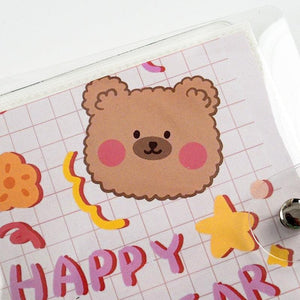 3 Inch Polaroid Photo Album Cute Bear Transparent Jewelry Small Card Collection Storage Book Mini Leaf Scrapbook Paper Baby Family Scrapbook Albums