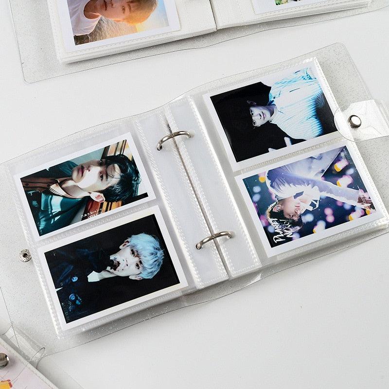 3 Inch Polaroid Photo Album Cute Bear Transparent Jewelry Small Card Collection Storage Book Mini Leaf Scrapbook Paper Baby Family Scrapbook Albums