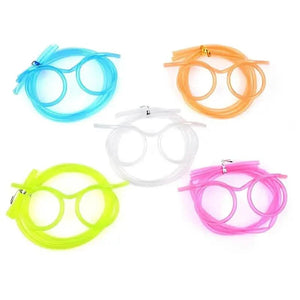 3-Pack: Creative Fun Glasses Straw Crazy Funny Art Straw