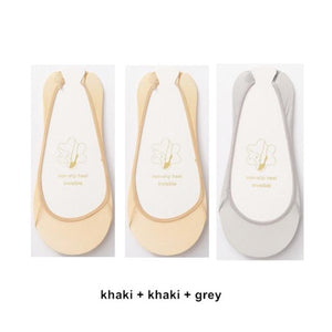 3 Pairs Invisible Boat Socks Women Summer Silicone Non-Slip Socks for High Invisible Heels Ice Silk Socks for Women