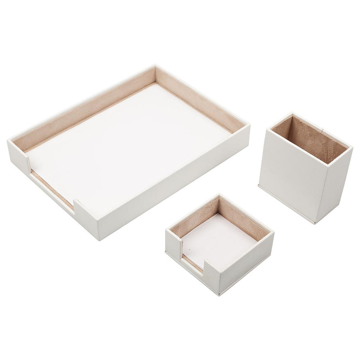 MOOG Leather Desk Set-3 Accessories-Single Document Tray - Green  - 3 PCS