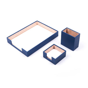MOOG Leather Desk Set-3 Accessories-Single Document Tray - Green  - 3 PCS