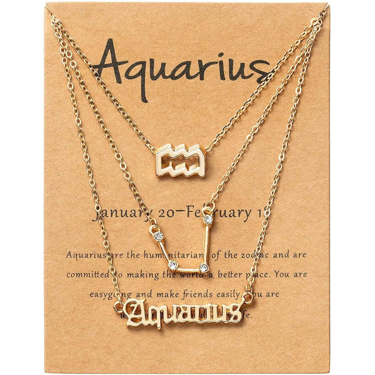 3-Piece: Constellation Zodiac Layer Necklaces