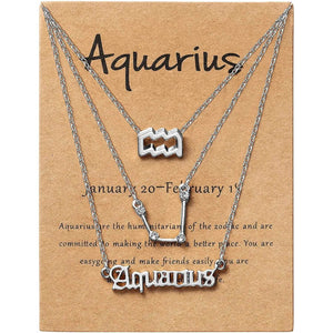 3-Piece: Constellation Zodiac Layer Necklaces