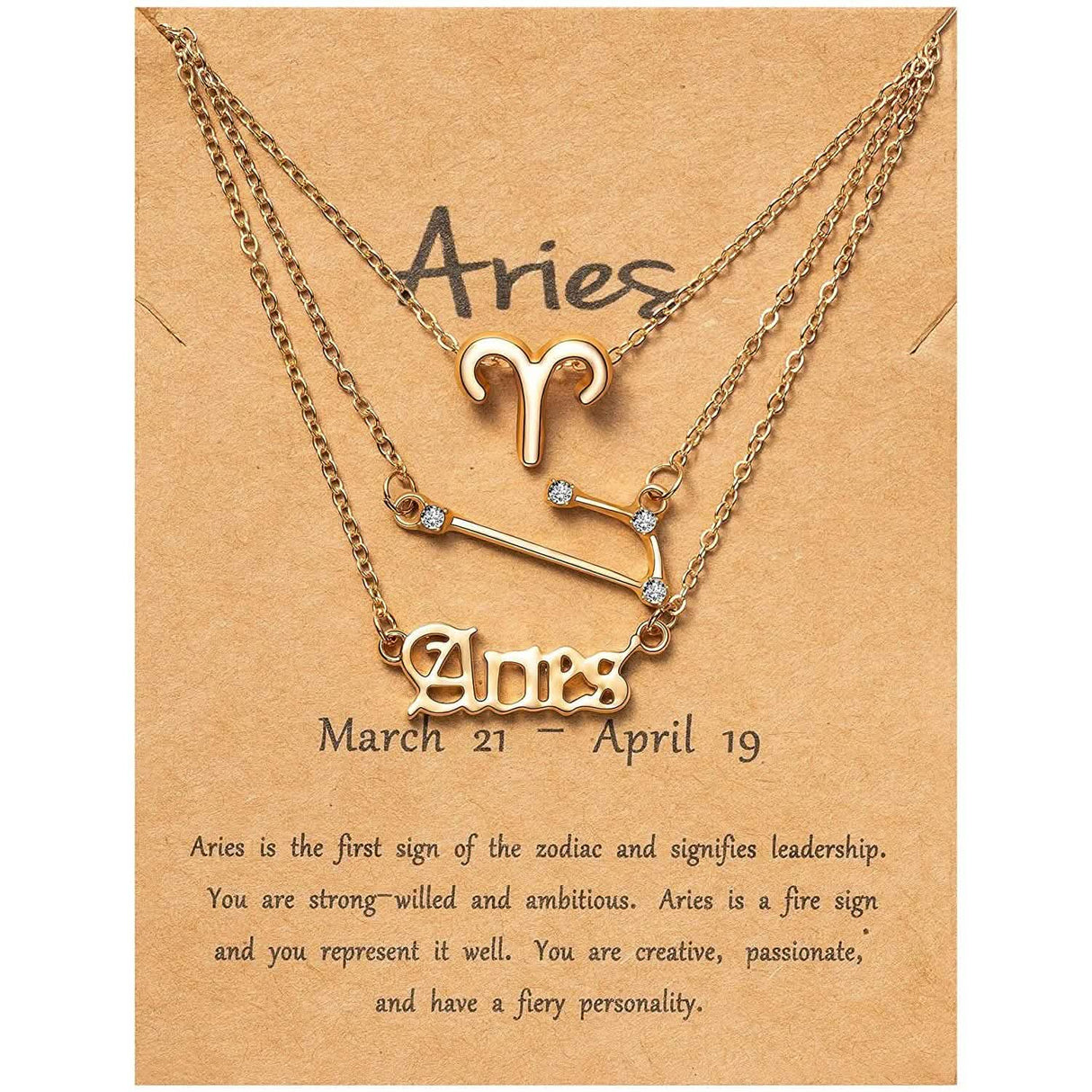 3-Piece: Constellation Zodiac Layer Necklaces