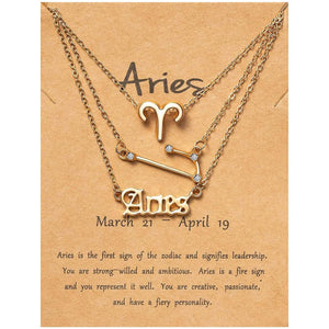 3-Piece: Constellation Zodiac Layer Necklaces