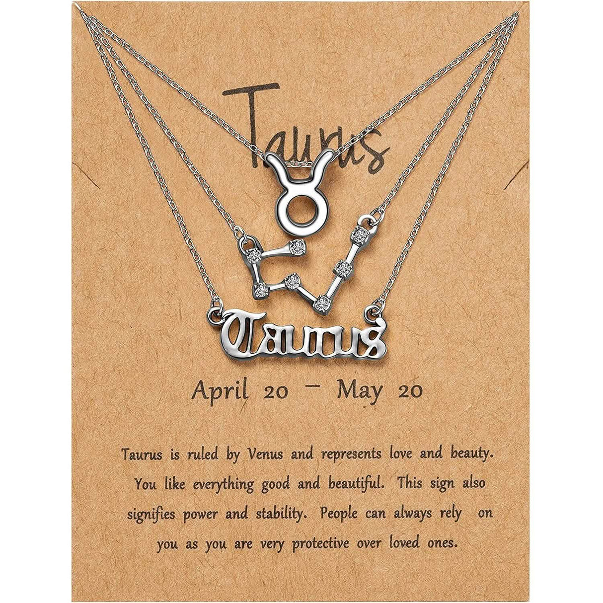 3-Piece: Constellation Zodiac Layer Necklaces