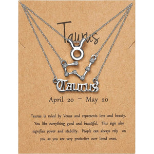 3-Piece: Constellation Zodiac Layer Necklaces