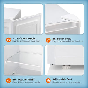 Kismile Upright Freezer,3.0 Cu.ft Mini Freezer with Reversible Single Door