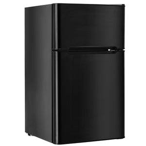 3.2 cu ft. Compact Stainless Steel Refrigerator-Black