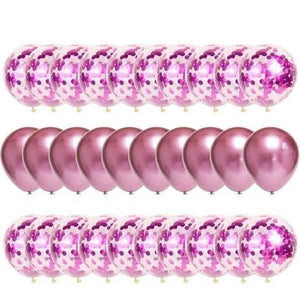 30-Pieces: Colorful Paper Latex Balloon Party Supplies
