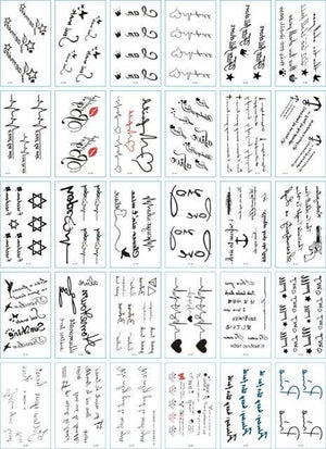 30 Pieces/set Small Luxury Temporary Tattoo Sticker Colorful Drawing Flower Cute Body Tatoo For Kids Adults
