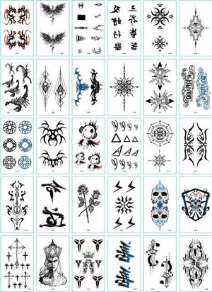 30 Pieces/set Small Luxury Temporary Tattoo Sticker Colorful Drawing Flower Cute Body Tatoo For Kids Adults