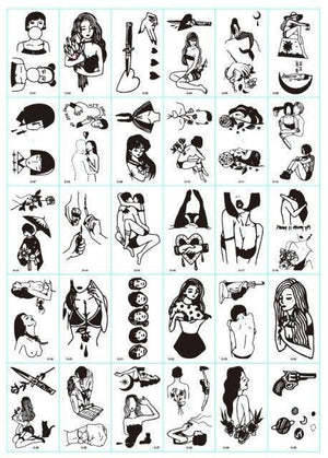 30 Pieces/set Small Luxury Temporary Tattoo Sticker Colorful Drawing Flower Cute Body Tatoo For Kids Adults