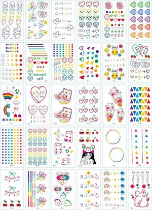 30 Pieces/set Small Luxury Temporary Tattoo Sticker Colorful Drawing Flower Cute Body Tatoo For Kids Adults