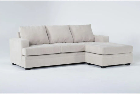 A beige Bonaterra 97 Inch Queen Sleeper Sofa, featuring an L-shaped design with plush cushions and a right-side chaise lounge, set against a plain white background.