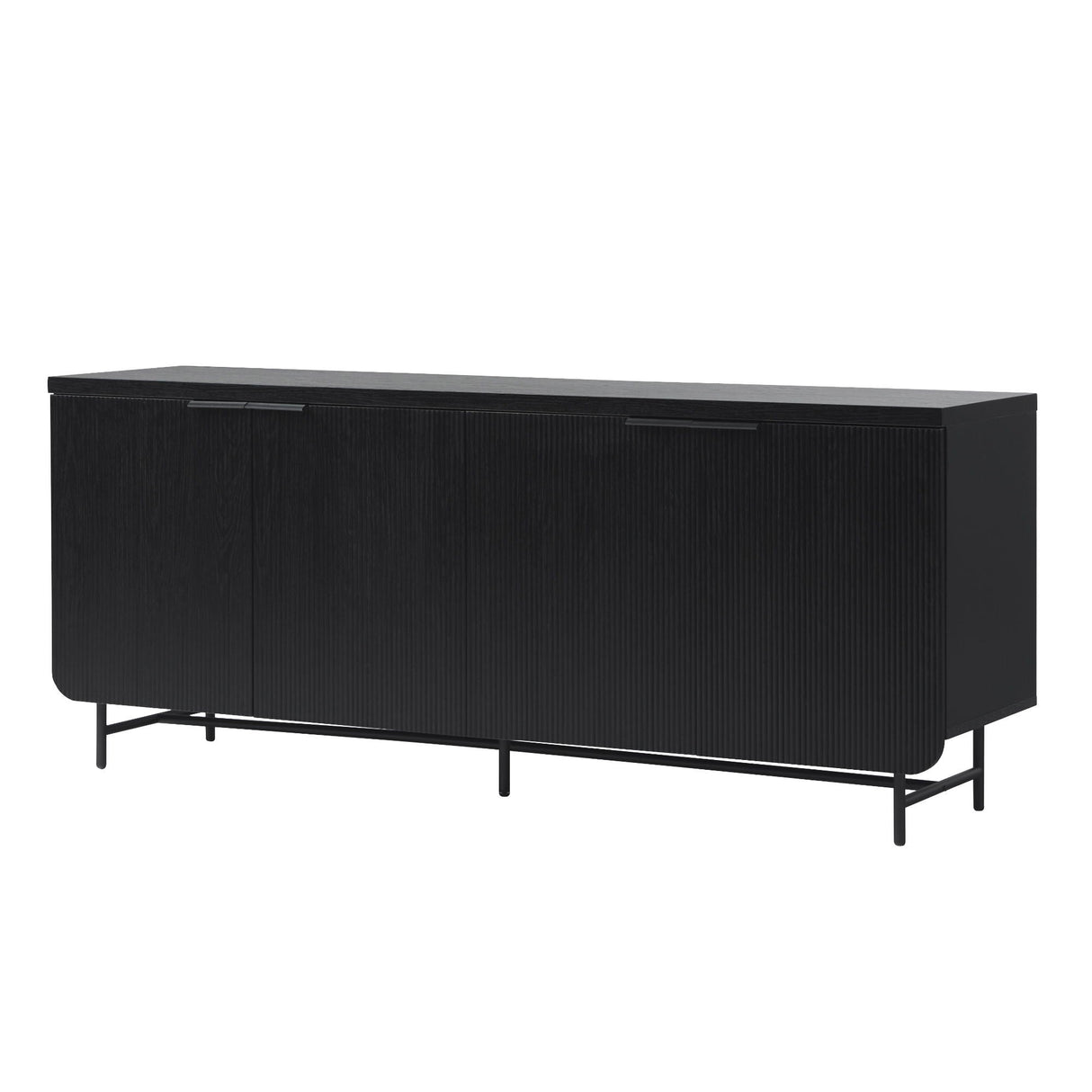 Modern Fluted Door Minimalist Storage Sideboard by Couch.com