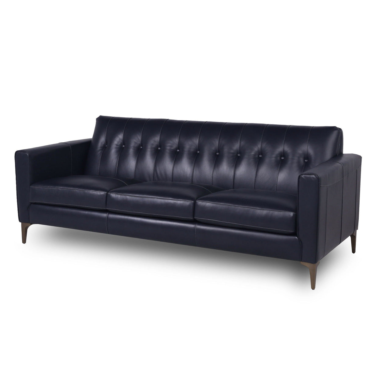 Mid-Century Tufted Leather Sofa by Couch.com