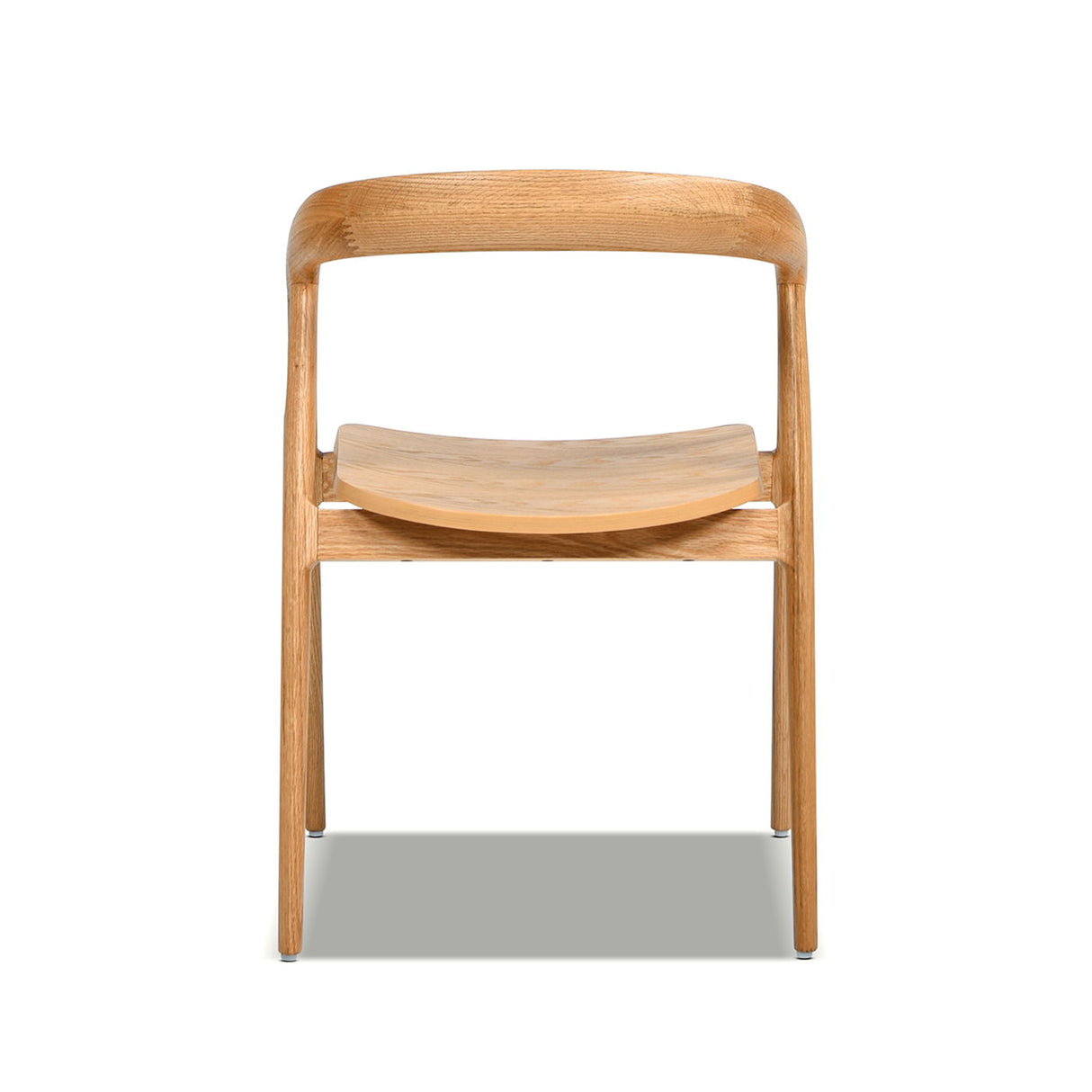 Simeon - Scandinavian Sculpted Dining Chair - Warm Natural Brown by Couch.com