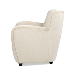 Wolffe - Curved Arm Accent Chair - Creme De La Creme White by Couch.com
