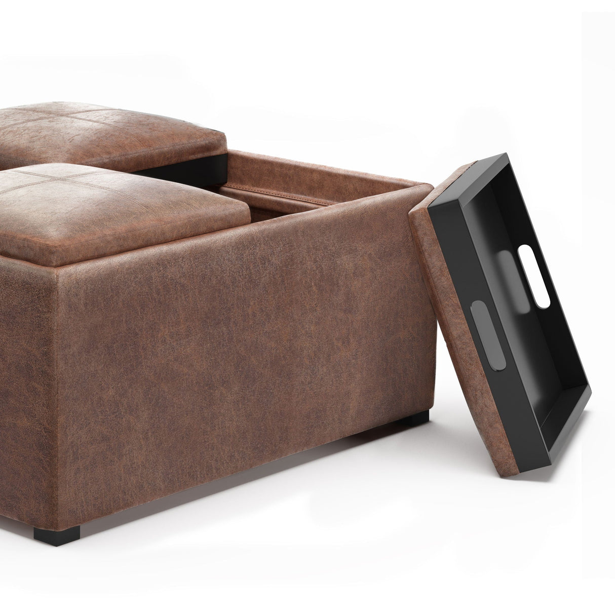 Avalon - Square Coffee Table, Storage Ottoman by Couch.com